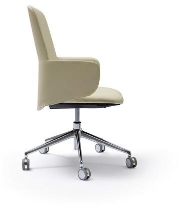 Quinti Sedute Офисное кресло в коже с колесами Deep sun-id-1431396 - Вид №4