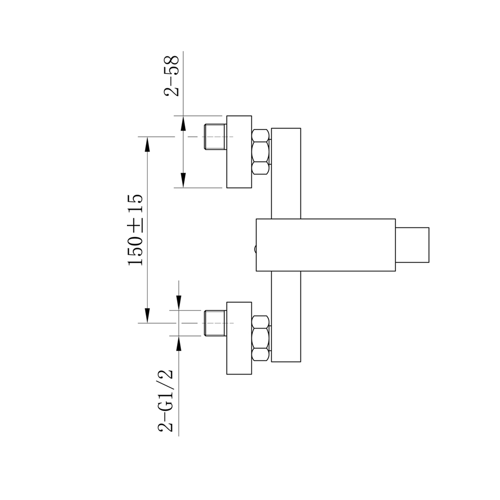 Смеситель для ванны Raiber R0010 однорычажный R0010 Santreyd  - Вид №2