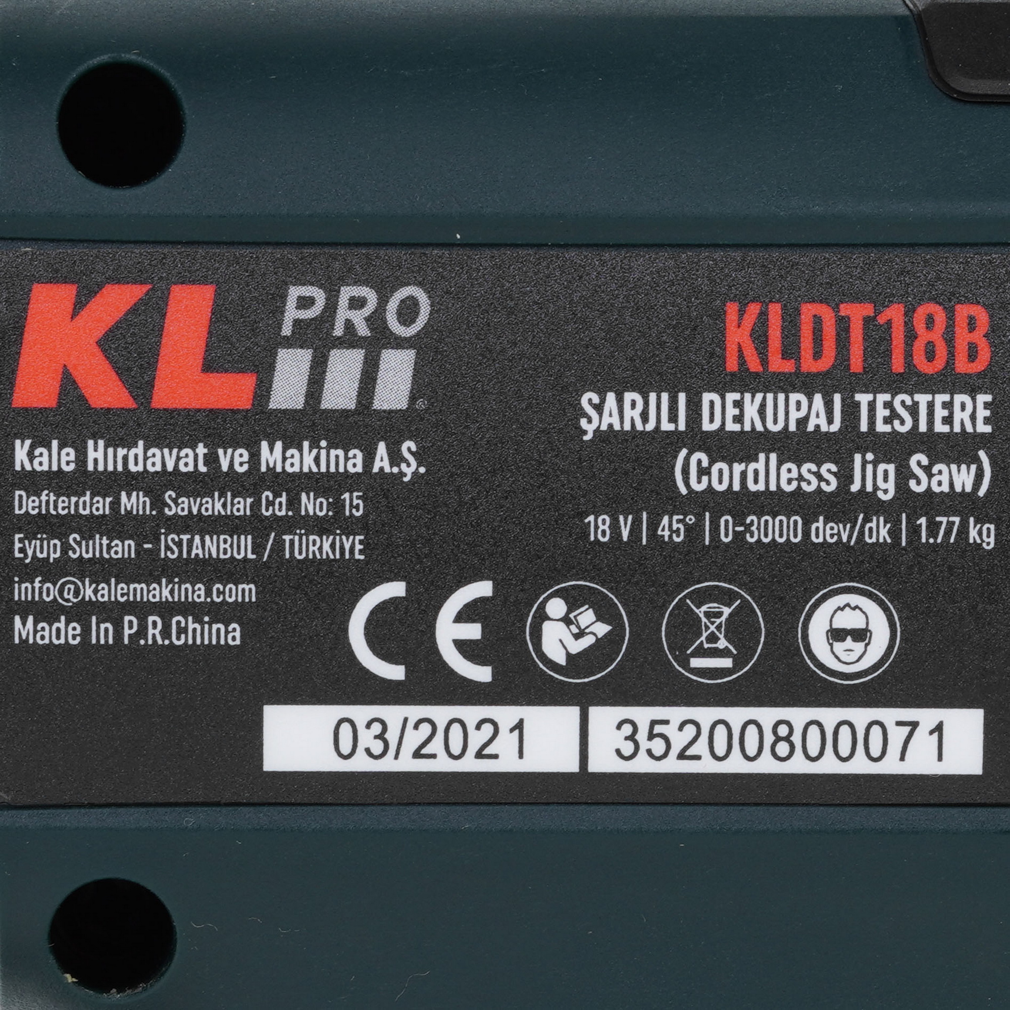 Электрический лобзик KLPRO KLDT18B-20 9150302 STDN-0113484 - Вид №6