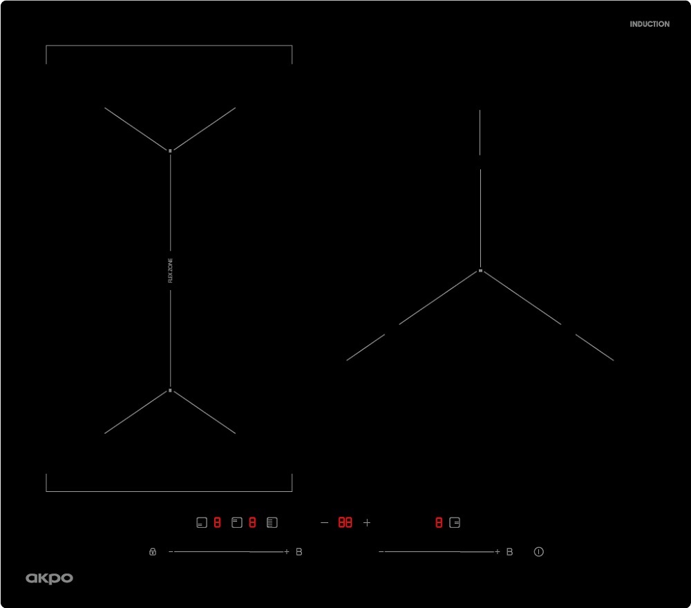9959795 Индукционная варочная поверхность Akpo PIA 6093119FZ BL STDN-0002549