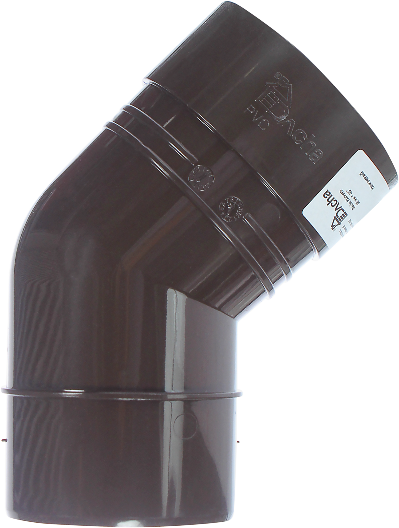 81930128 Колено Dacha 80 мм 45 градусов коричневый STLM-0014094 DÖCKE  - Вид №1