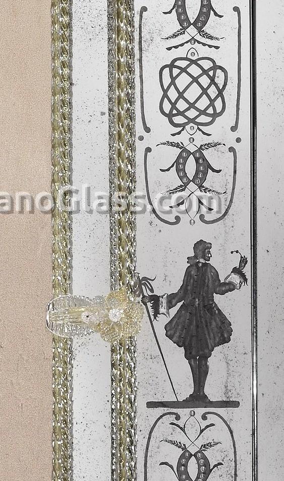 844 ORIGINALMURANOGLASS Венецианское зеркало Morosini - муранское стекло OMG  см  - Вид №1