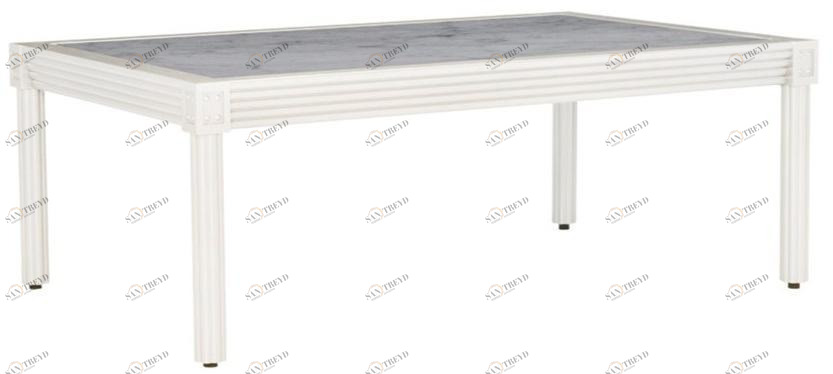 JANUS et Cie Обеденный стол из каррарского мрамора и алюминия Quadratl sun-id-1500315