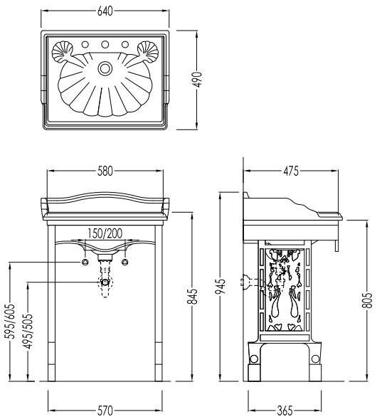 Devon&Devon Консоль под умывальник из алюминия Cambridge sun-id-1506280 - Вид №2