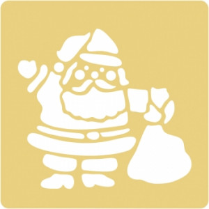 2803400 Трафарет для тиснения бумаги, 65x65 мм, упаковка 1 шт., упаковка 1 шт., Санта-Клаус Rayher