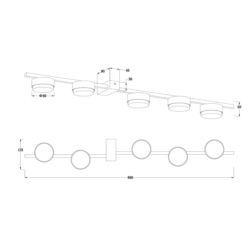Люстра Freya Lamia — 5-рожковая потолочная с черным основанием 89374245 STLM-0916625 - Вид №8
