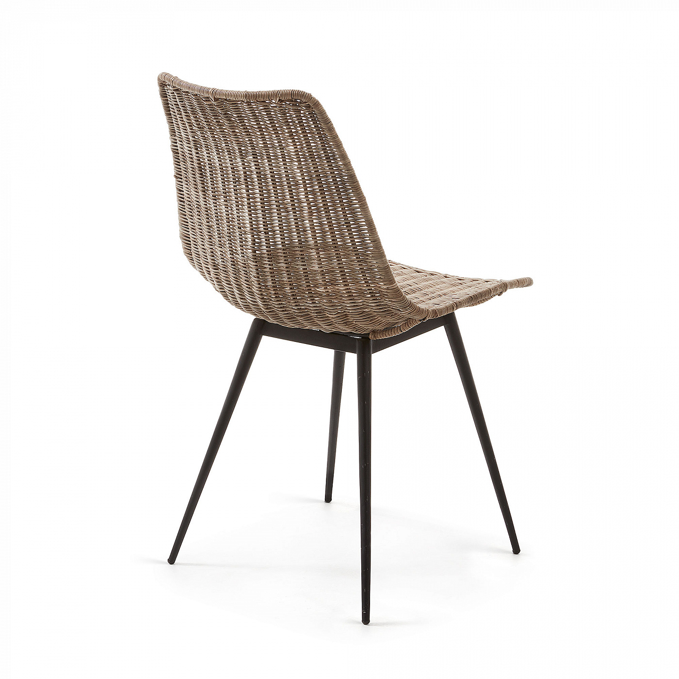 067797 Стул Equal черный натуральный ротанг La Forma Emmol  - Вид №3