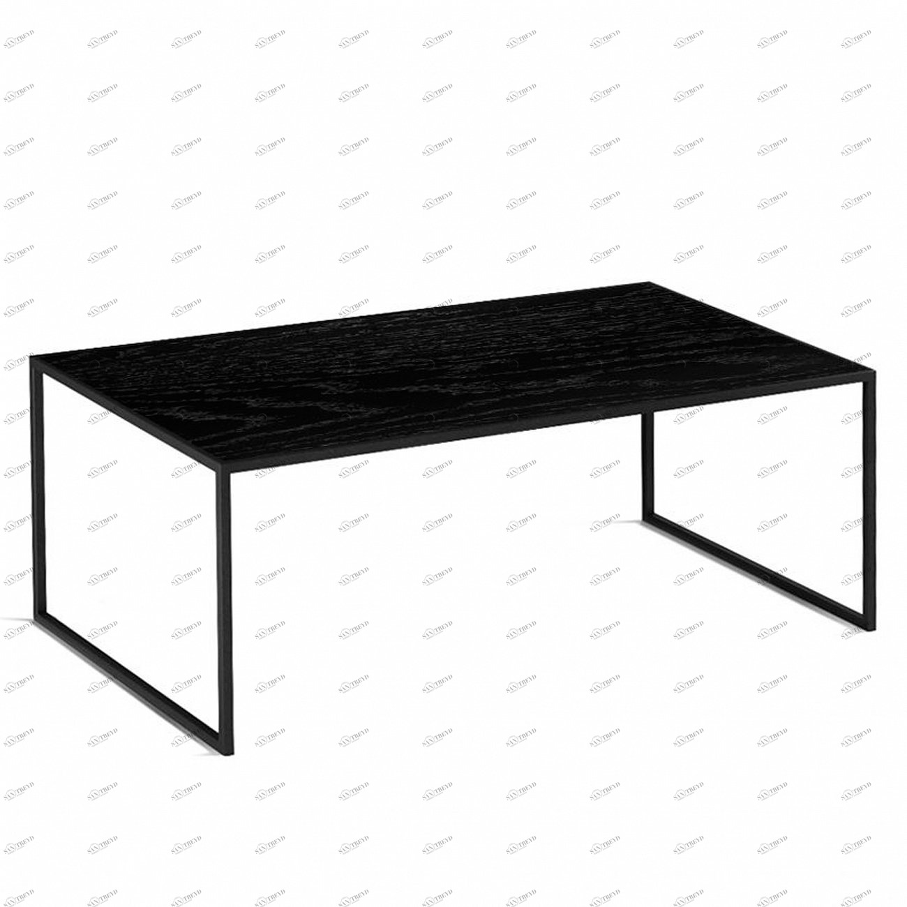 Журнальный столик прямоугольный с топом черный дуб 80 см Darmian into lite black INTELLIGENT DESIGN  260871 Черный 