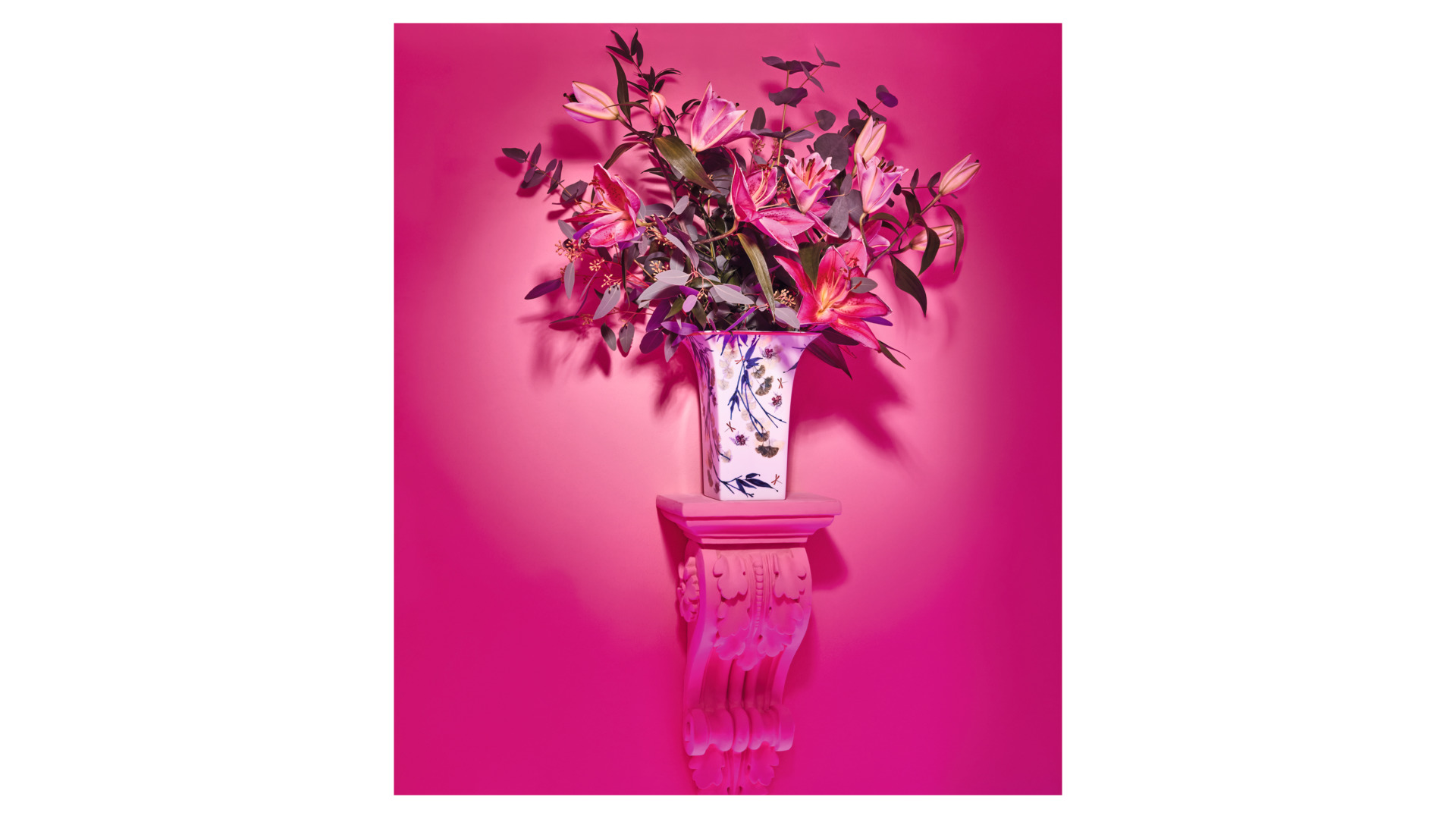 10654610 Rosenthal Ваза Rosenthal Турандот 24см, фарфор, белая, золотой кант Фарфор  - Вид №1