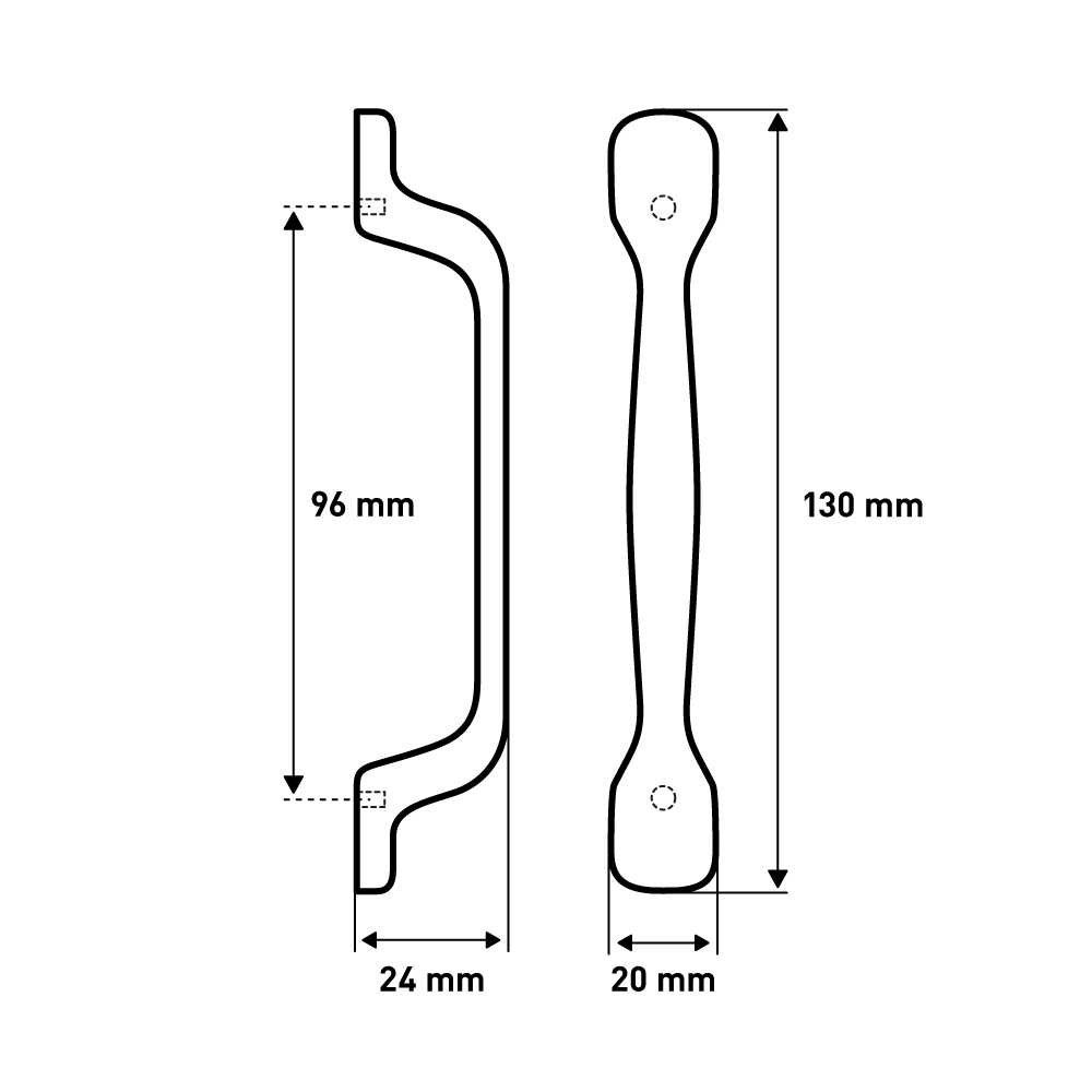 Мебельная ручка  Скоба, 96 мм, черный LJPS0168 Public Steel Россия  - Вид №2
