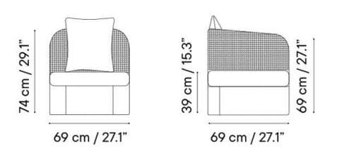 Стальной каркас ткань сад стул iSimar ARCH-00141889 - Вид №7