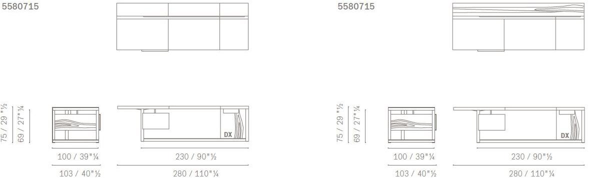 Poltrona Frau Рабочий стол со встроенной полкой L'ufficio - sistemi direzionali 5580715 - Вид №2