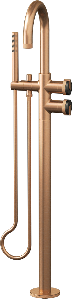 E-11554-R1BOX-L1BRG-BRG Смеситель напольный отдельностоящий (внешняя часть) GRAFF MOD+