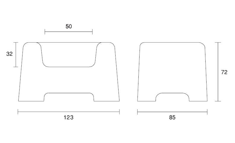 Наружное сиденье из армированного волокном бетона SIT уличный диван ARCH-00022508 - Вид №6