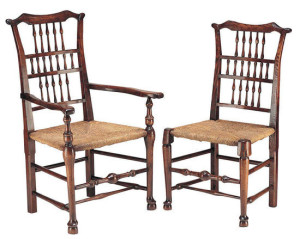 W588 Стул Ливерпуля Spindleback ijlbrown