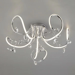 Потолочная светодиодная люстра Eurosvet Irvine 90106/5 хром EUROSVET ДИЗАЙНЕРСКИЕ, IRVINE 220070 Хром