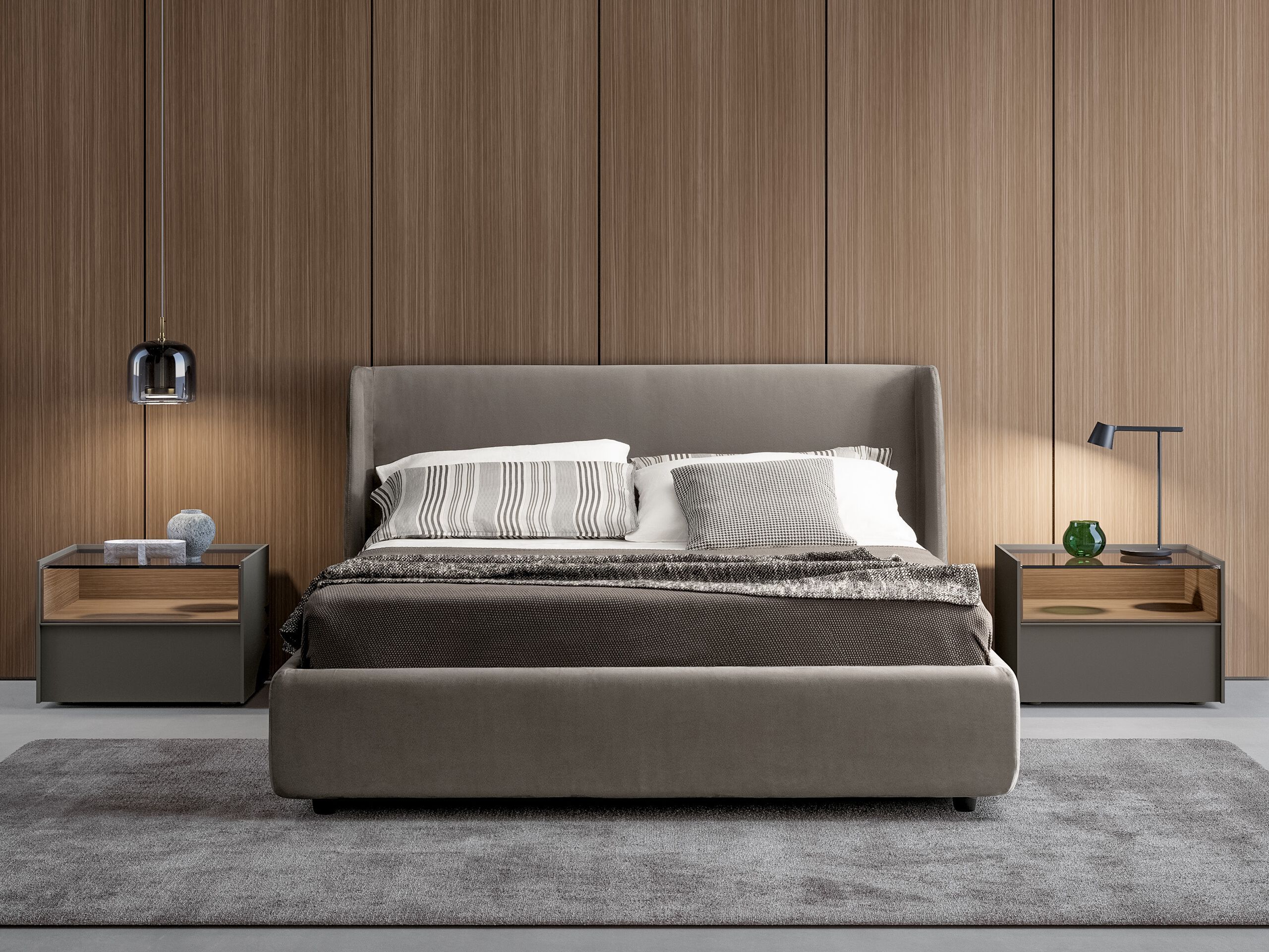 Двуспальная кровать из ткани Adok WAVE ARCH-00077732