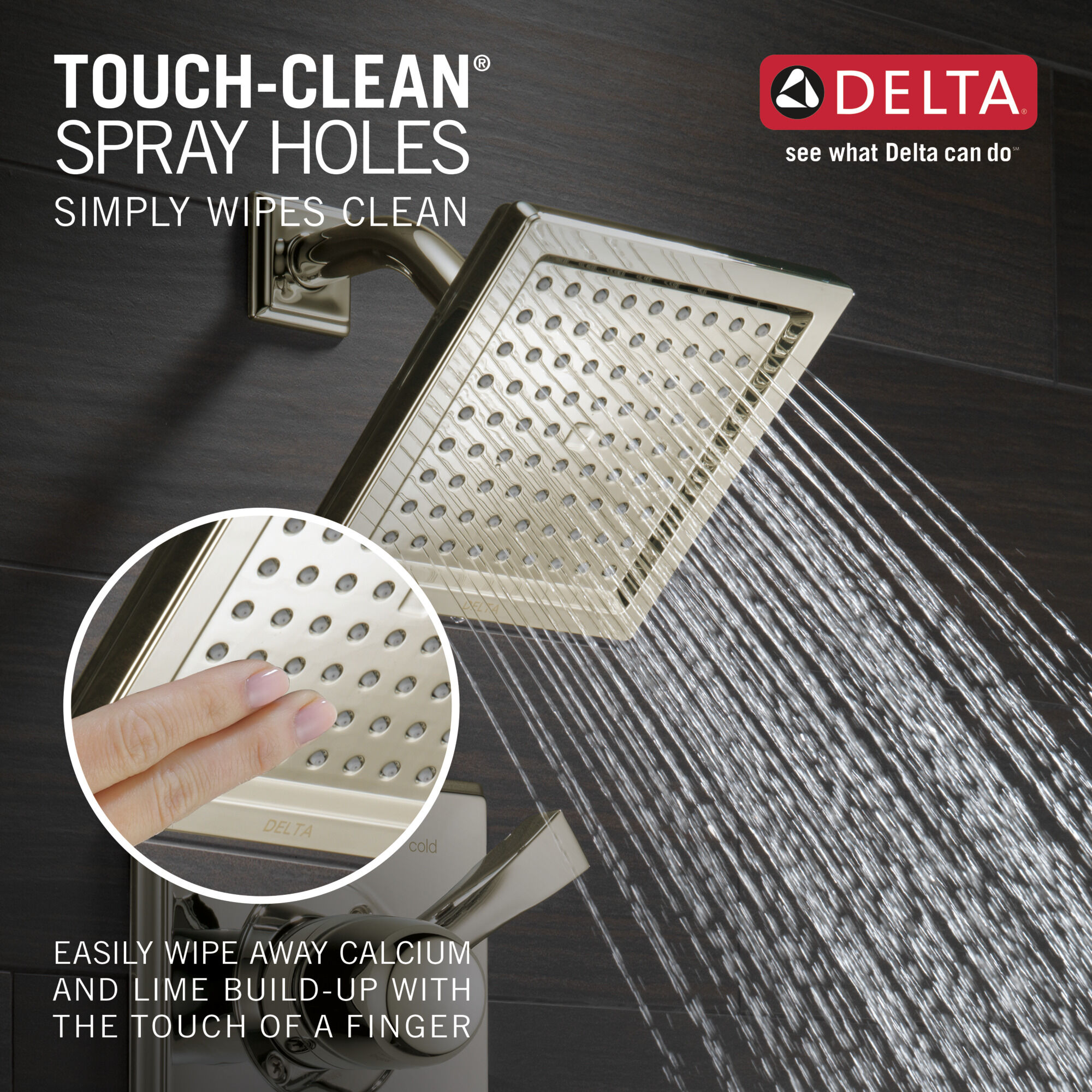 T17451-PN Для ванны и душа Monitor® 17 Series Delta Faucet Dryden Полированный никель  - Вид №2