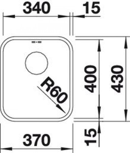 518199 Кухонная мойка Blanco Supra 340-U c корзинчатым вентилем  Blanco Supra - Вид №5