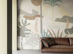 Тропические обои ПВХ бесплатно, экологически чистые, моющиеся