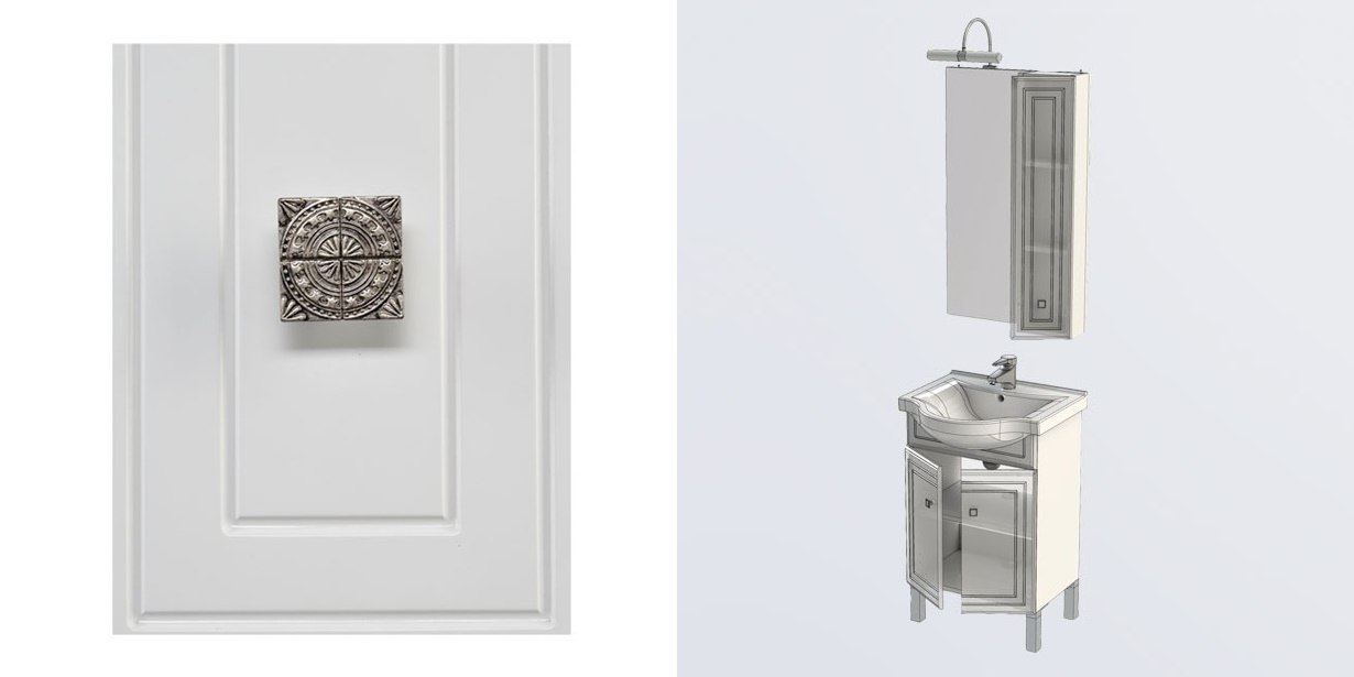 Комплект мебели Aquanet Стайл 55 белый 00181581 - Вид №3