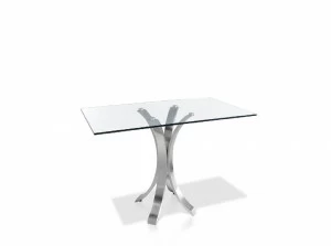 Обеденный стол прямоугольный стеклянный 140х95 BZ2103 от Angel Cerda ANGEL CERDA  00-3865629 Прозрачный;хром