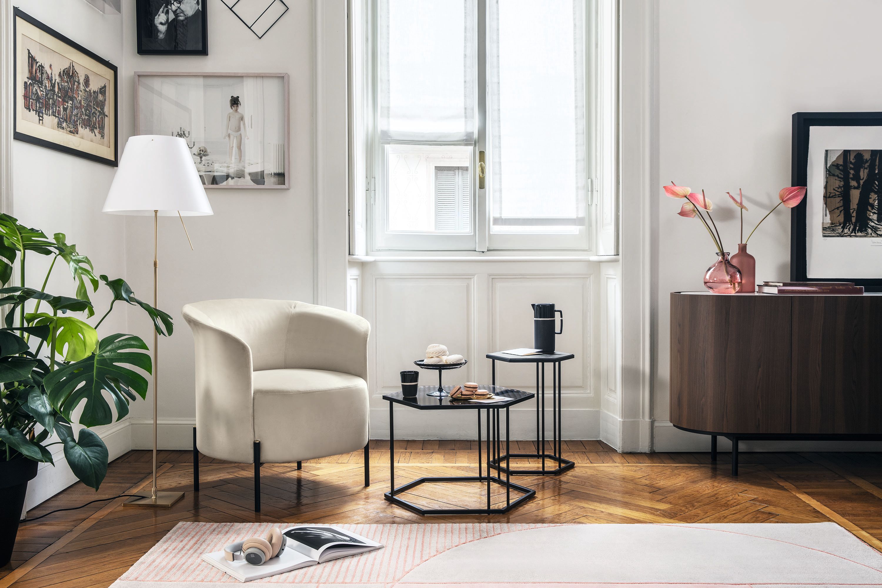 Мраморный шестиугольный журнальный столик Calacatta Calligaris RENEE ARCH-00072568 - Вид №2