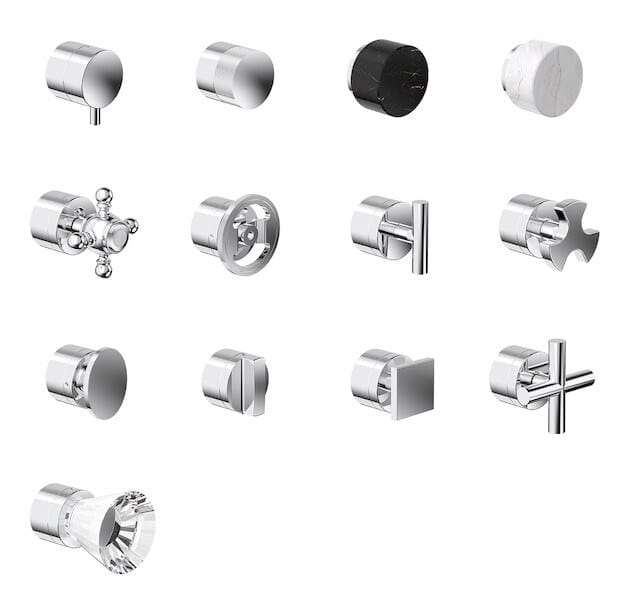 Термостатический смеситель для душа с 5 отверстиями IB Aqua ARCH-00121397 - Вид №12