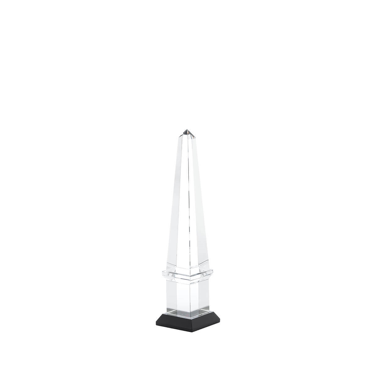 600904-CB ABHIKA OBELISQUE CRYSTAL H33 CLEAR/BLACK 