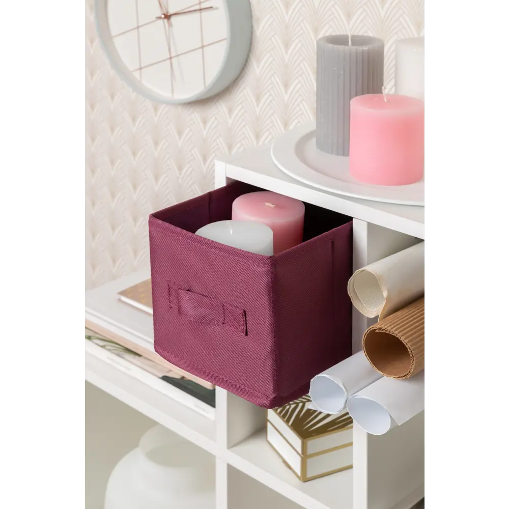 Короб Spaceo KUB Berry 15x31x15 см 6.9 л полиэстер цвет черничный 81990639 STLM-2056881 - Вид №4