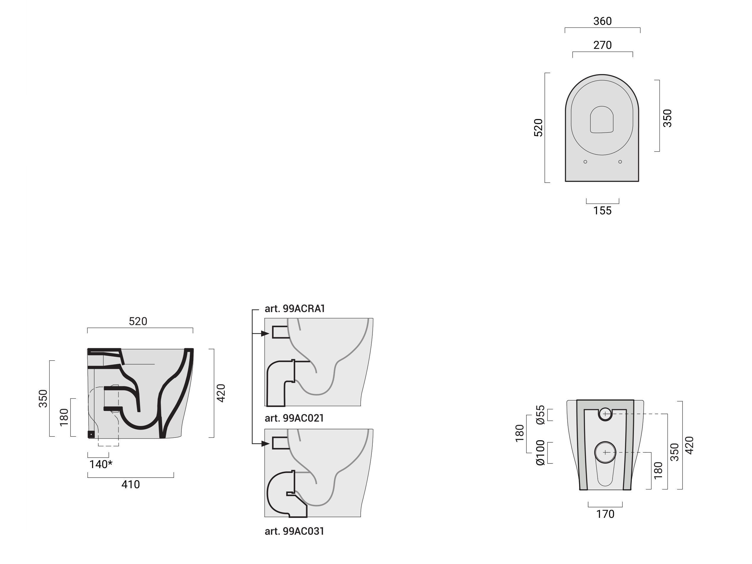Керамическая напольная сантехника Domus Falerii несколько ARCH-00038012 - Вид №5