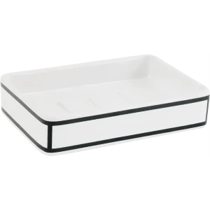 Мыльница Swensa Cory керамика цвет белый/чёрный