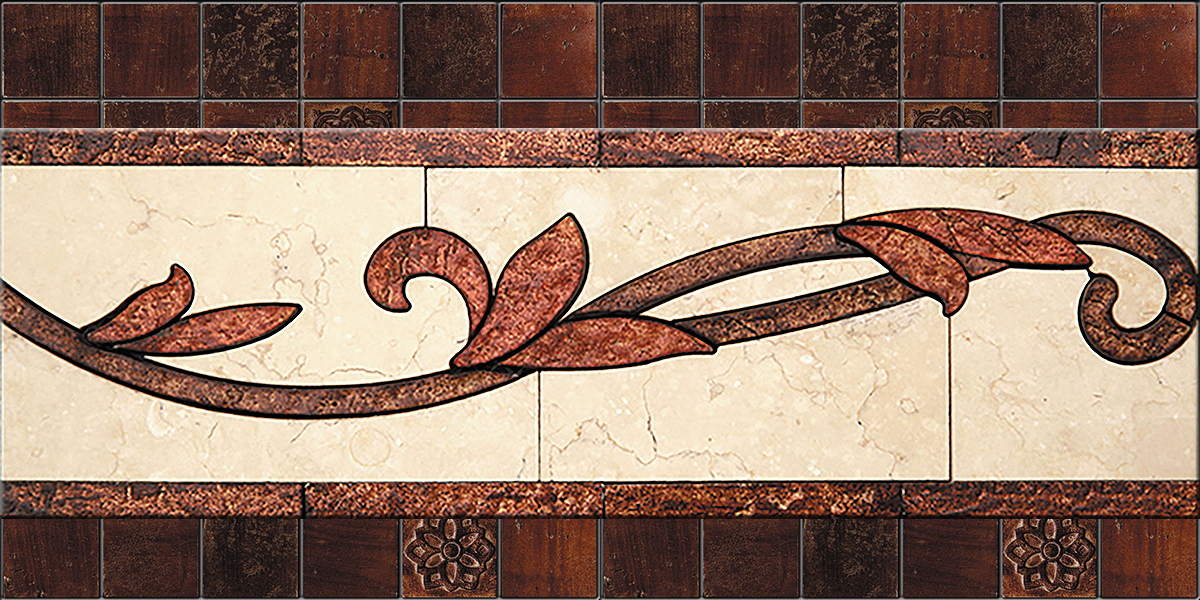 БОРДЮР ИЗ МРАМОРА LN-4 SKALINI FLORAL LN4 - Вид №1