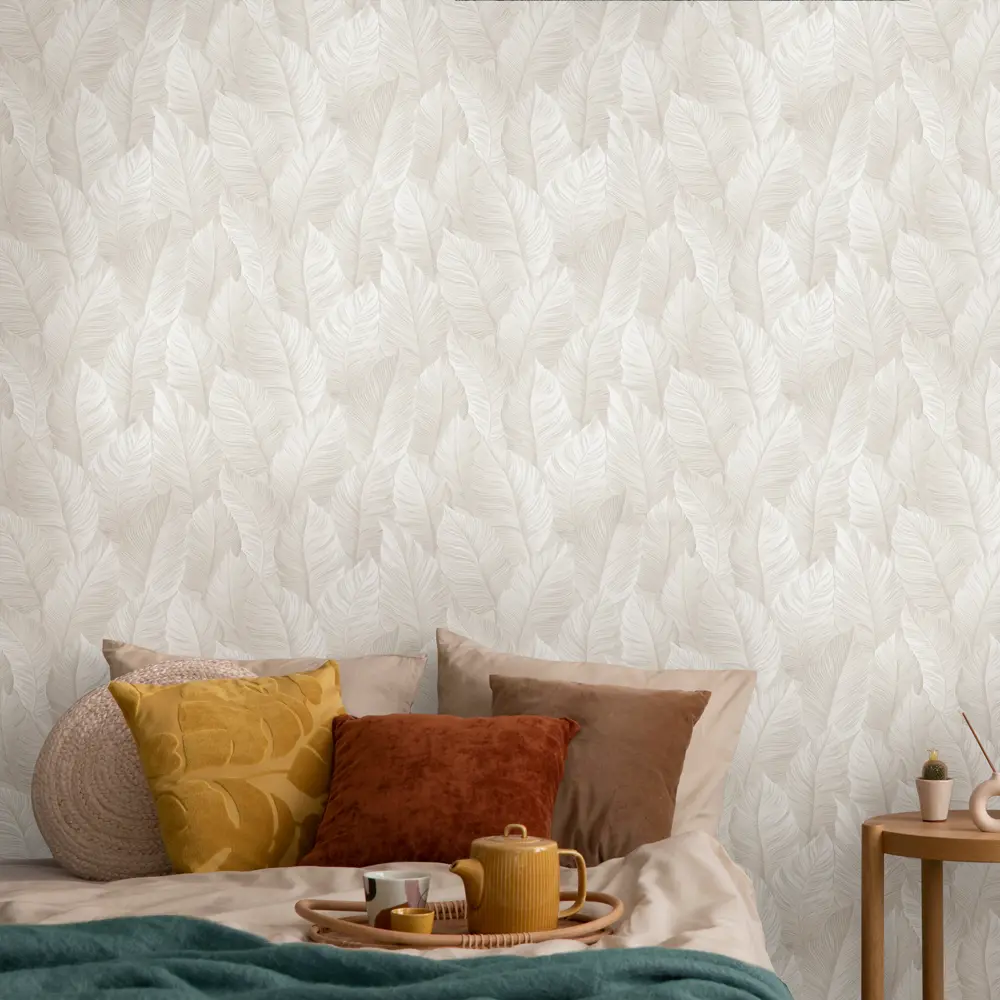 Erismann Samui: Флизелиновые обои светло-бежевые с растительным орнаментом 89405519 STLM-1578057 - Вид №3