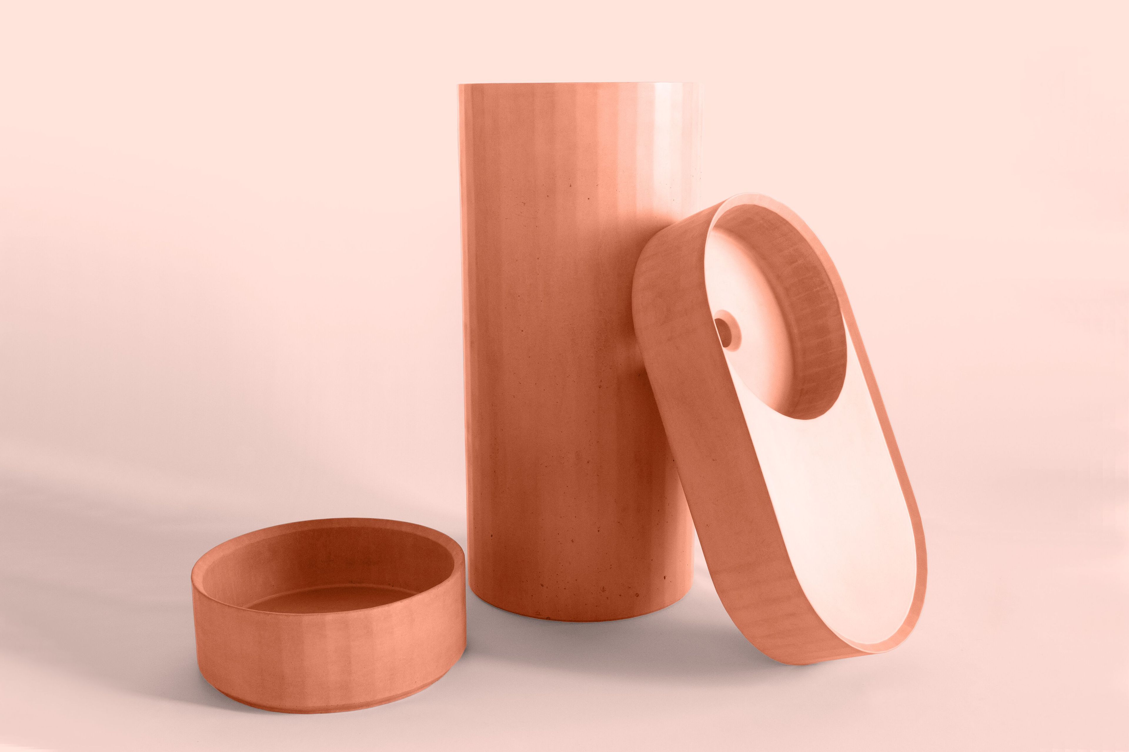 Бетонная столешница круглый умывальник Formed фасет ARCH-00060824 - Вид №1