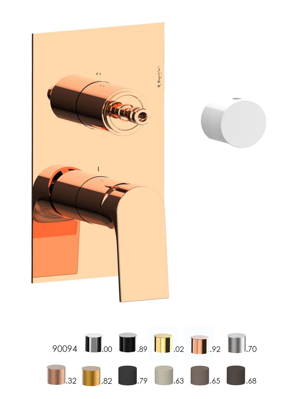 Однорычажный встраиваемый смеситель для душа с переключателем Rubinetterie Frattini Нарцисс ARCH-00114598 - Вид №9