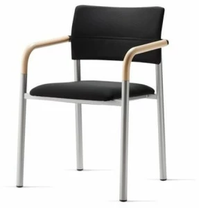 Wiesner-Hager Штабелируемый стул для конференций из ткани с подлокотниками Aluform_3 6431
