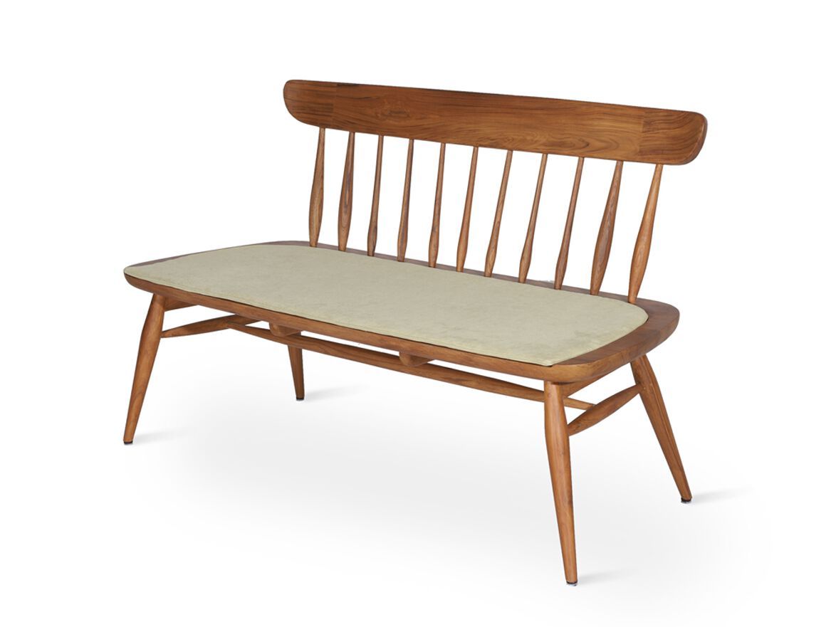 Скамейка из тикового дерева со спинкой Alankaram BUYUK ARCH-00098749 - Вид №2