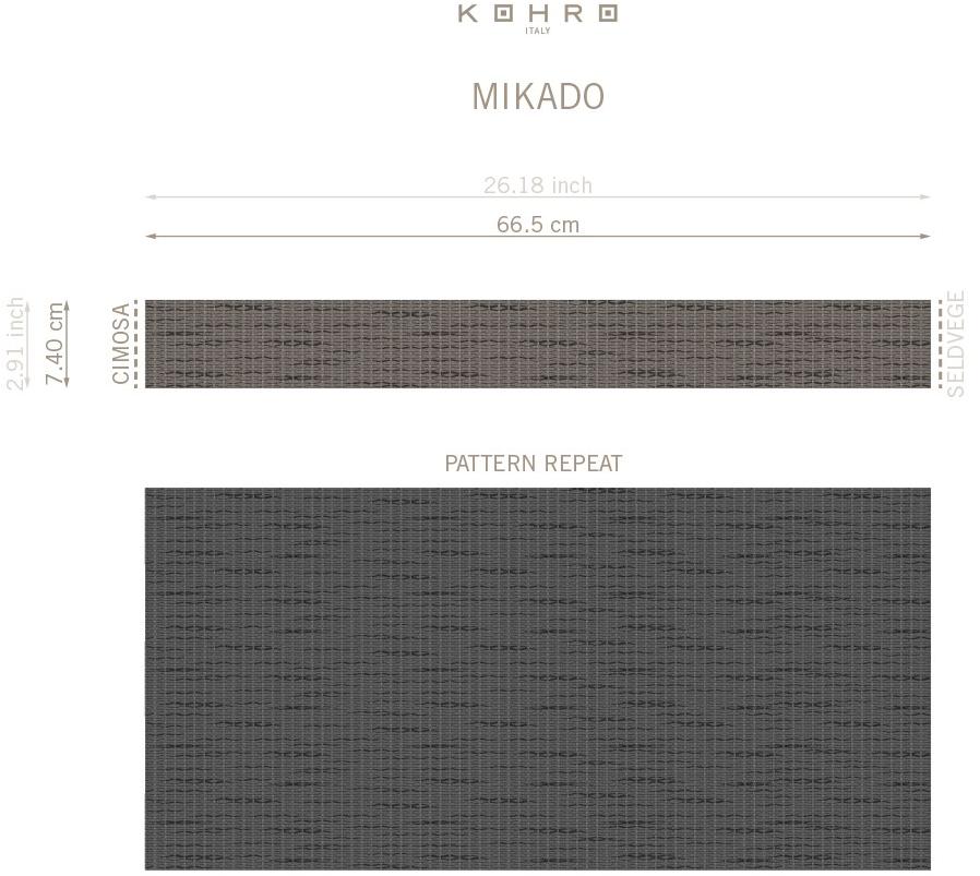 KOHRO Хлопковая ткань с графическими мотивами A gong on the river Kr064293  - Вид №8