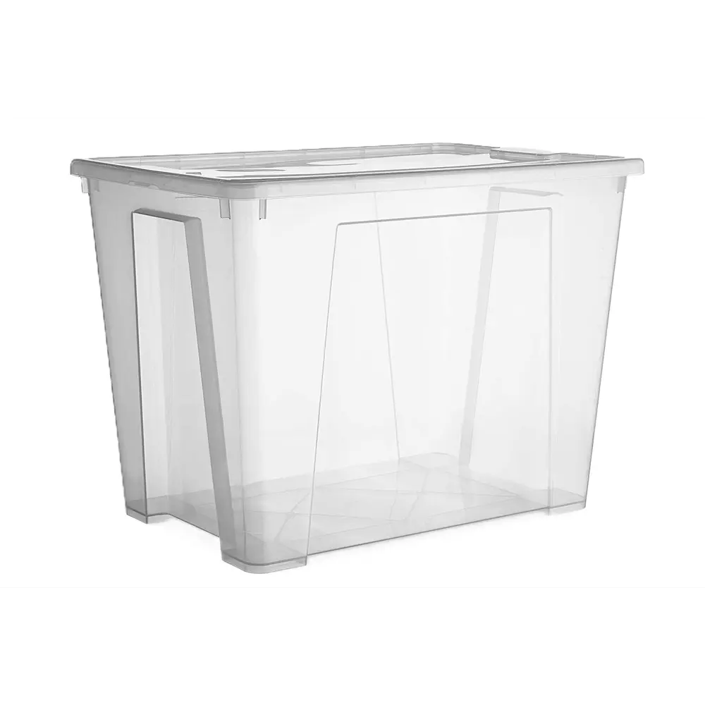 Контейнер с крышкой 56x40x42 см 65 л полипропилен цвет прозрачный Santreyd Серия отсутствует STLM-2130403 - Вид №4