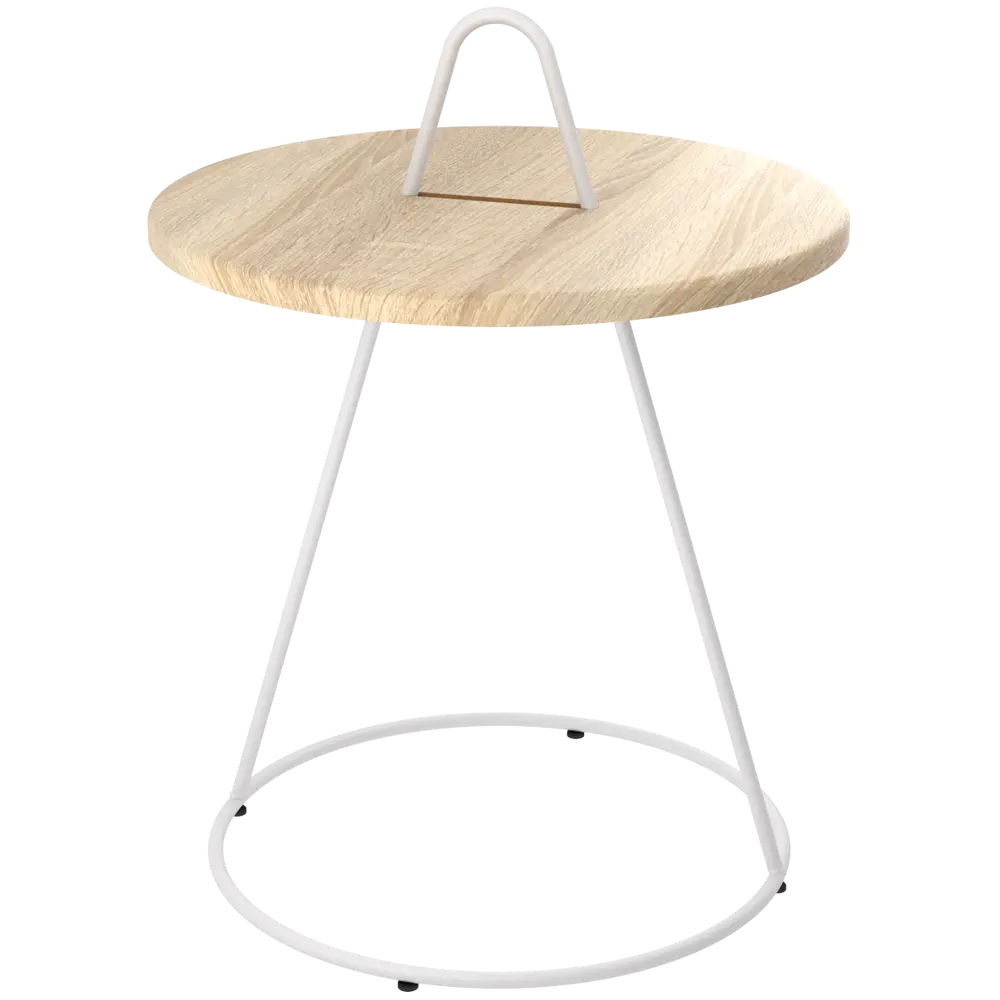 Журнальный столик круг 40x40 см белый Sheffilton STLM-2116870