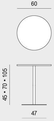 Viganò Круглый высокий стол из металла и стекла Apollo sun-id-1408928 - Вид №3