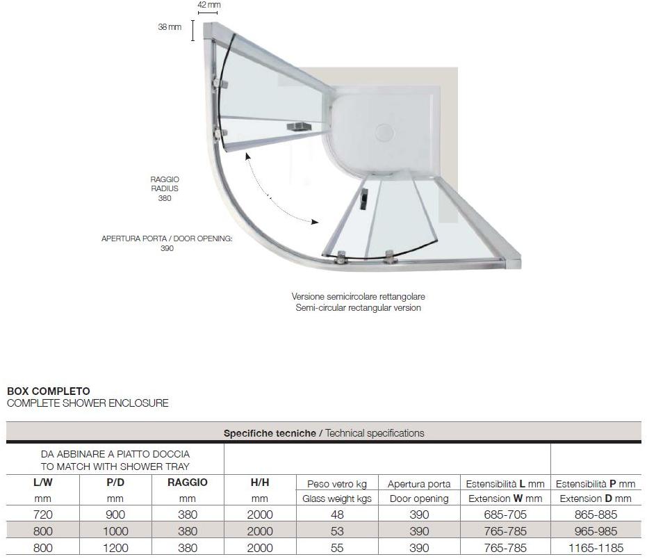 TAMANACO Прямоугольный угловой душевой бокс sun-id-1480390 - Вид №1