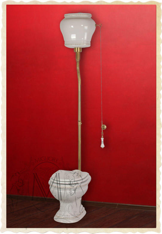 ML.MLD-25.701.D2/ML.MLD-25.728.D2/ML.RIC-29.351.DO/ML.RIC-29.046.DO/ML.OLV-29.013/ML.OLV-29.017 Компакт унитаз с бачком Золотистый Migliore  Италия  - Вид №1