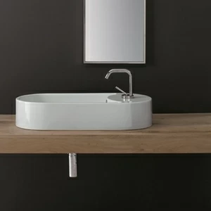 8096 Накладная раковина на столешницу  овальная Scarabeo Ceramiche