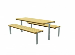 Euroform W Деревянный стол для пикника со встроенными скамейками  560