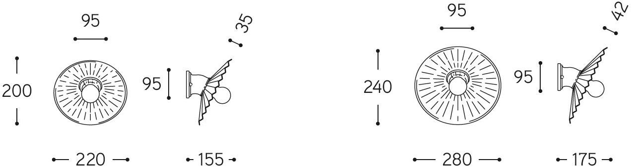 Aldo Bernardi Настенный светильник с фиксированным кронштейном Cappe sun-id-1427978 - Вид №3