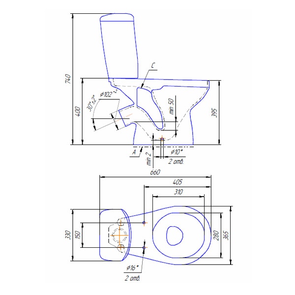 S-KO-MIG031-ST-P-w Напольный унитаз Mito Santreyd  - Вид №3