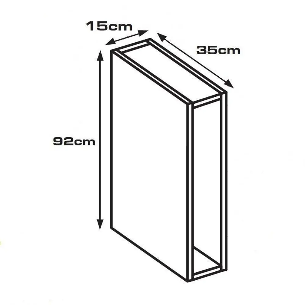 Каркас навесной 15x92x35 см, ЛДСП, цвет белый DELINIA STLM-2073117 - Вид №4
