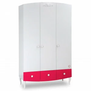 Шкаф трехстворчатый белый с ящиками Yakut CILEK YAKUT 00-3832578 Белый